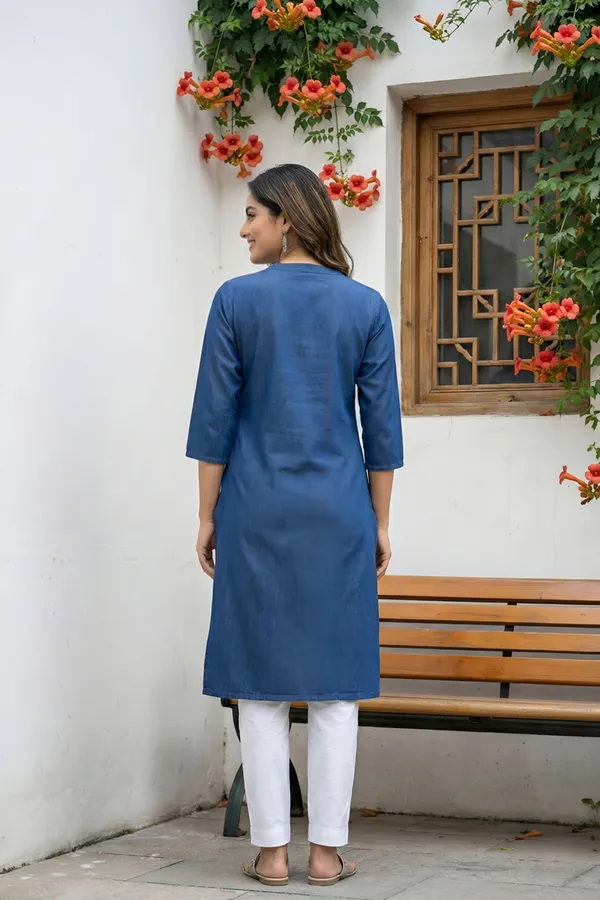 Indigo_Ban_Collar_Denim_Kurti_for_Women_with_Ethnic_Print_and_Thread_Work