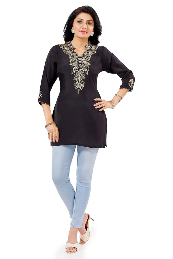Egyptian_Entangle_Exquisite_Black_Kurti_Tunic_Top