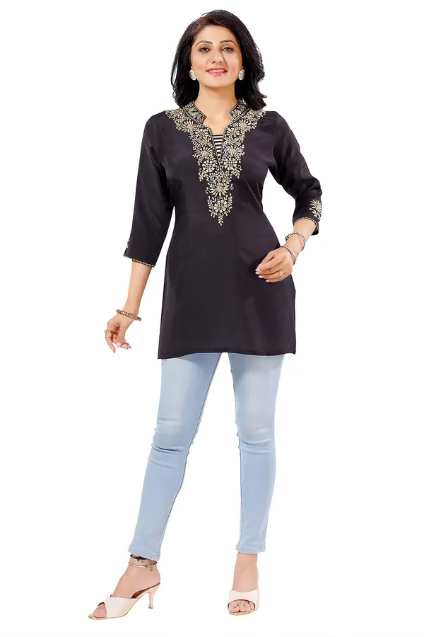 Egyptian_Entangle_Exquisite_Black_Kurti_Tunic_Top