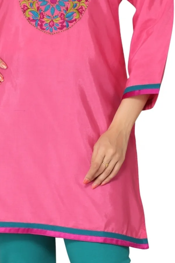 Bonny_Pink_Art_Silk_Tunic_with_Attractive_Embroidery