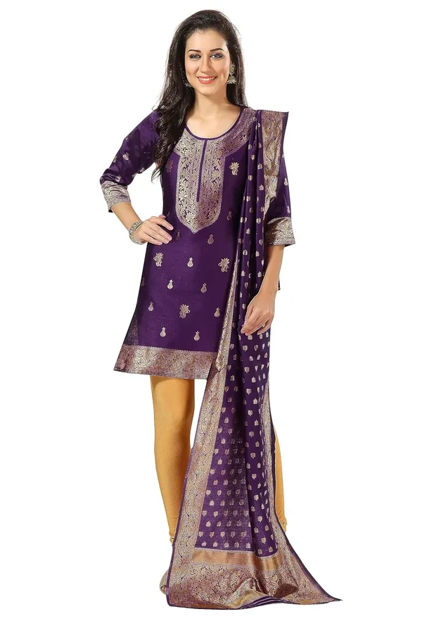Golden_Threads:_Celebrating_Festivities_In_Banarasi_Jacquard_Kurti_Tunic_For_Women_And_Girls_|_Kurti_Tops_|_Short_Kurti_|_Short_Kurti_For_Women_|_Short_Kurti_For_Girls