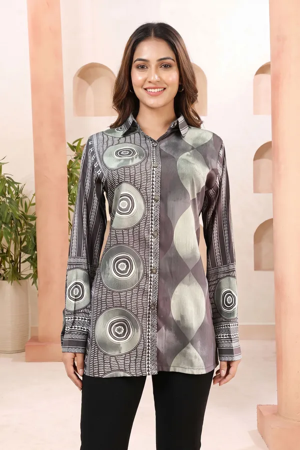 Classic_Charcoal_Modal_Silk_Shirt_Style_Womens_Tunic_with_Abstract_Print