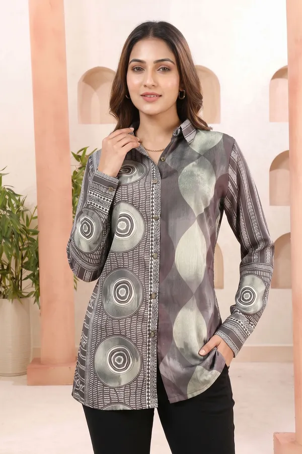Classic_Charcoal_Modal_Silk_Shirt_Style_Womens_Tunic_with_Abstract_Print