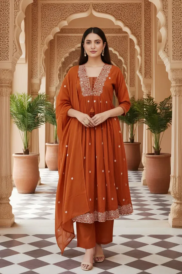 Rustic_Jaipuri_Print_Cotton_Flared_3_Piece_Suit_Set_with_Dupatta_for_Women