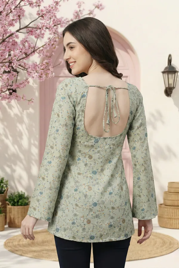 Pista_Green_Rayon_Jaipuri_Print_Kurti_With_Long_Sleves