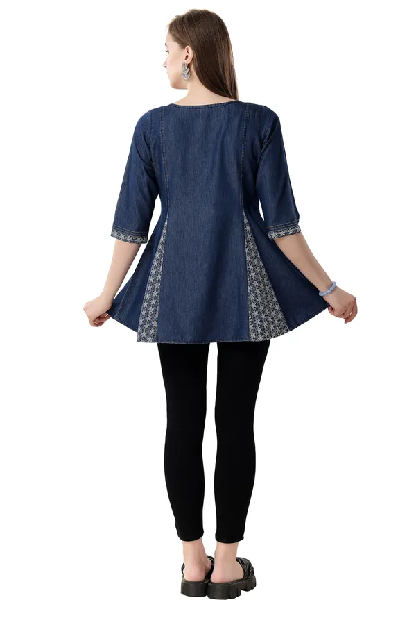 Chic_Blue_Denim_Frock_Tunic_with_Intricate_Thread_Work