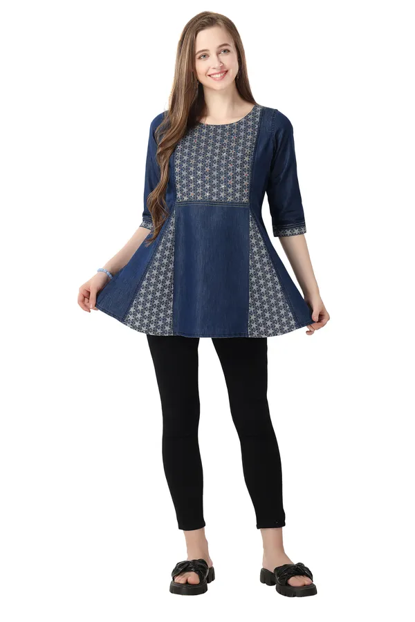 Chic_Blue_Denim_Frock_Tunic_with_Intricate_Thread_Work