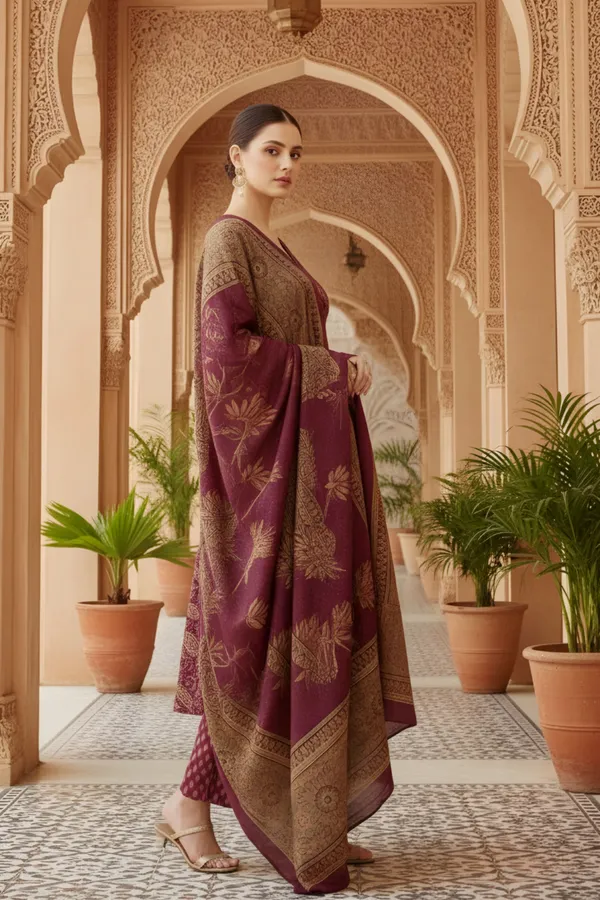 Wine_Jaipuri_Print_Cotton_Flared_3_Piece_Suit_Set_with_Dupatta_for_Women