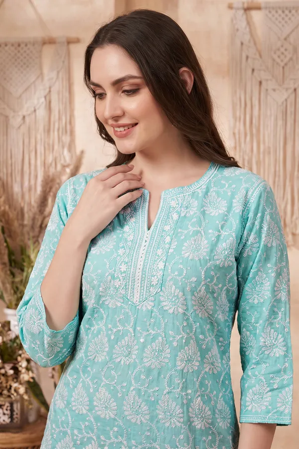 Mystic_Wine_Cotton_Jaipuri_Print_Anarkali_Kurti_with_Embroidered_Yoke_Lace_Details_and_Tassels