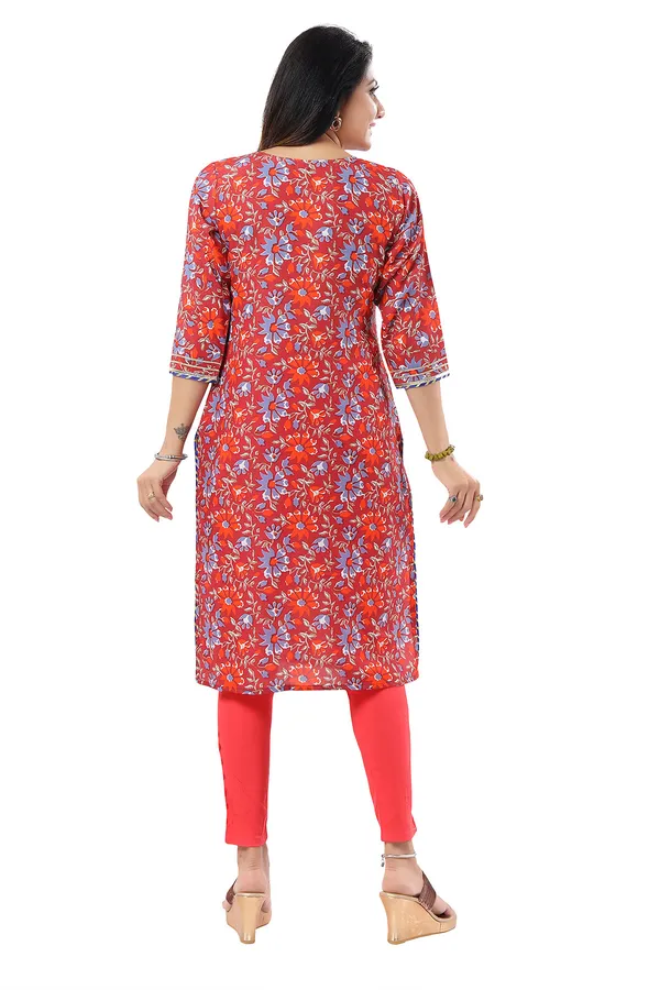 Maroon_Women_Printed_Long_Kurti_Tunic_with_Gota_Laces_and_Piping