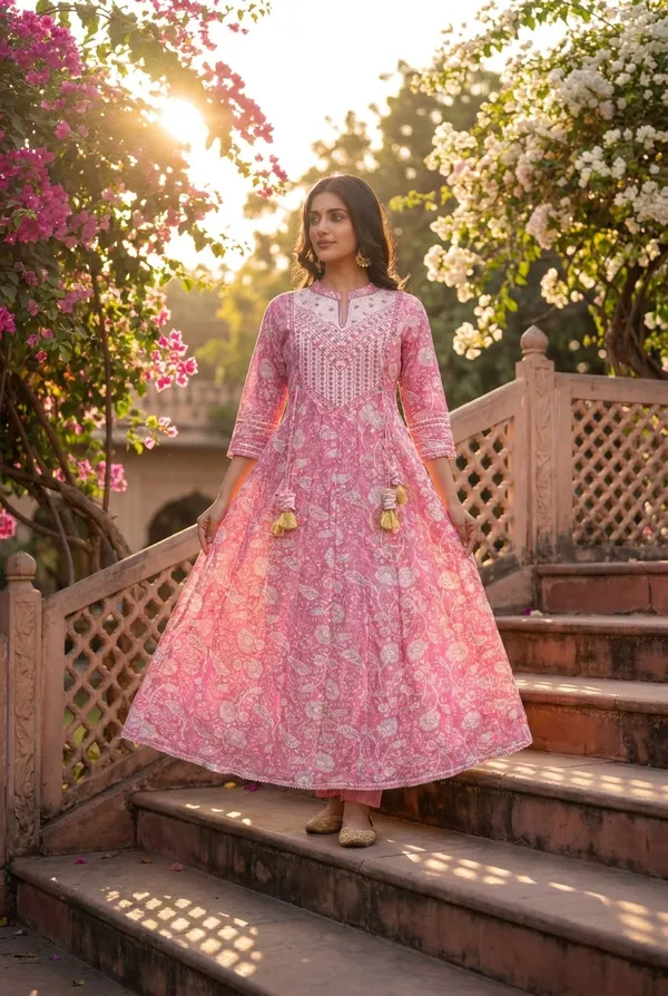 Rosy_Radiance_Pure_Cotton_Jaipuri_Print_Long_Anarkali_Kurti_for_Women