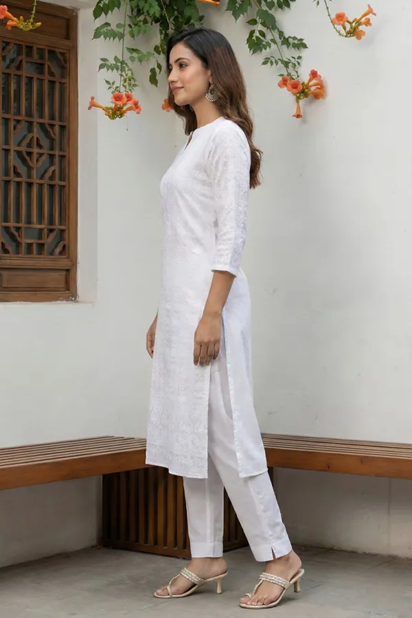 White_Pure_Cotton_Chikankari_Long_Kurti_for_Women