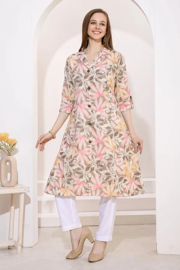 Gray_Linen_Cotton_Princess_Cut_Long_Kurta_For_Women