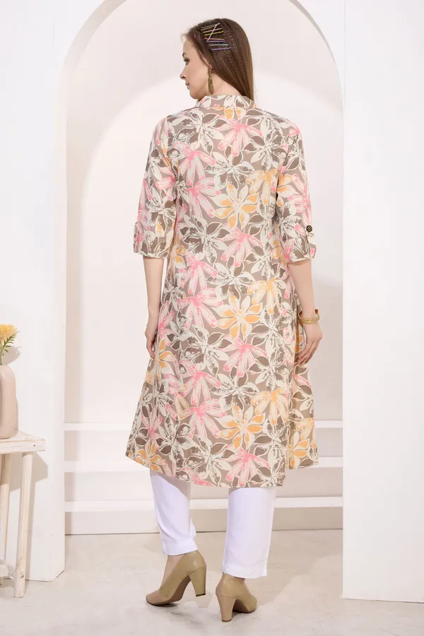 Gray_Linen_Cotton_Princess_Cut_Long_Kurta_For_Women