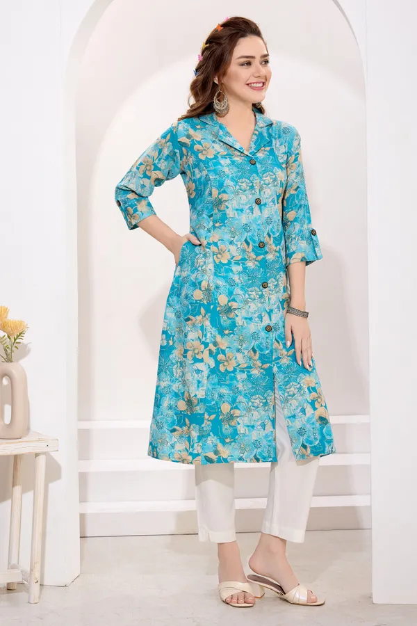 Phirozi_Linen_Cotton_Princess_Cut_Long_Kurta_For_Women