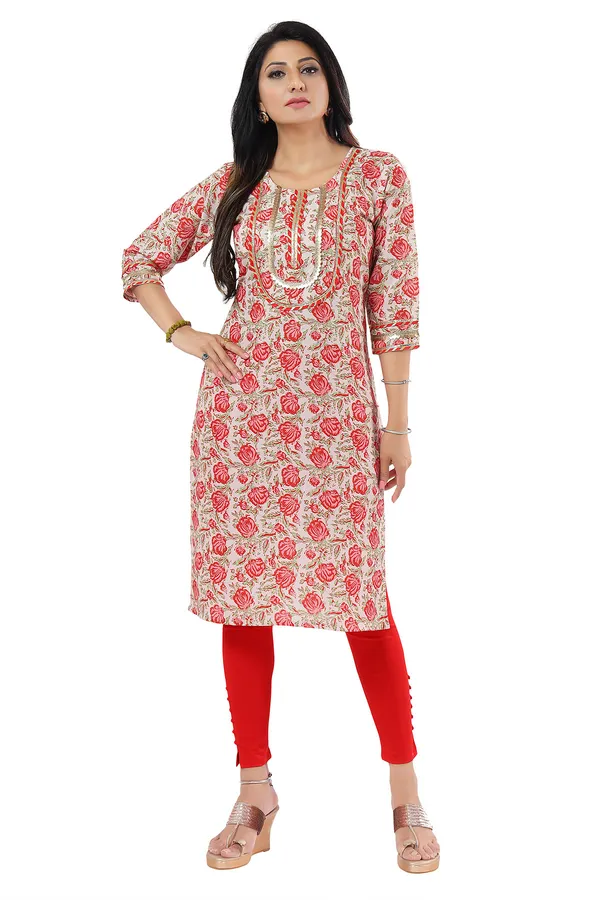 Crazy_Cream_Women_Printed_Long_Kurti_Tunic_with_Gota_Laces