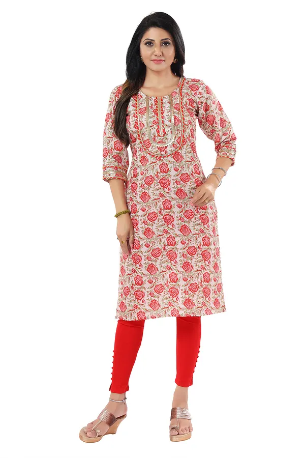 Crazy_Cream_Women_Printed_Long_Kurti_Tunic_with_Gota_Laces