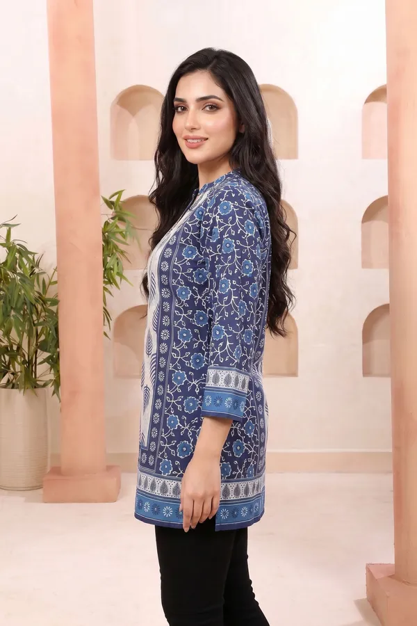 Royal_Blue_Womens_Tunic_with_Ban_Collar_Ethnic_Motif_Paisley_Print