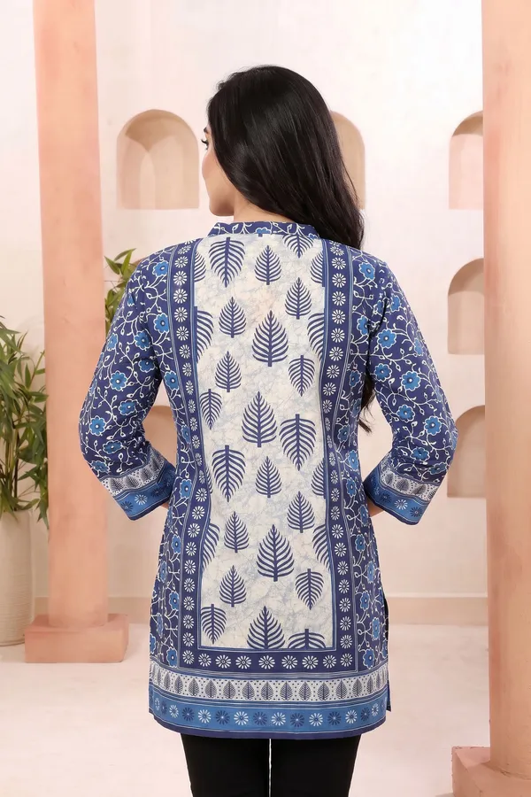 Royal_Blue_Womens_Tunic_with_Ban_Collar_Ethnic_Motif_Paisley_Print