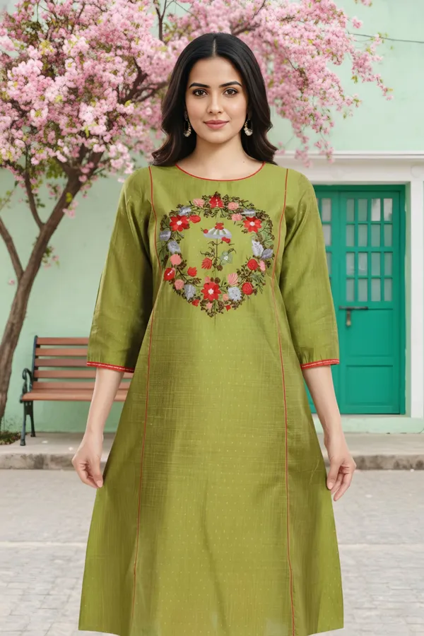 Ethnic_Green_Raw_Silk_Tunic_for_Formal_Occasions
