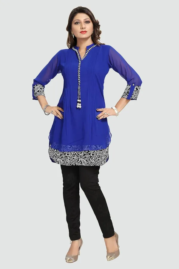 Women's_Short_Tunics_With_Neckline_Embroidery_|_Kurti_Tops_|_Short_Kurti_|_Short_Kurti_For_Women_|_Short_Kurti_For_Girls