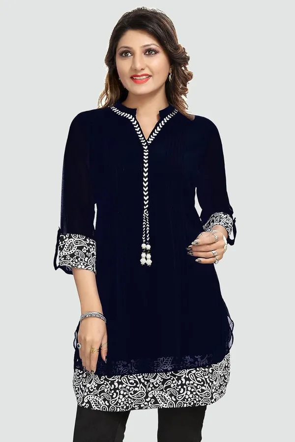 Women's_Short_Tunics_With_Neckline_Embroidery_|_Kurti_Tops_|_Short_Kurti_|_Short_Kurti_For_Women_|_Short_Kurti_For_Girls