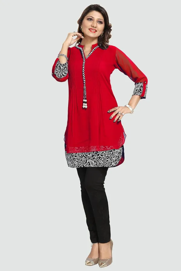 Women's_Short_Tunics_With_Neckline_Embroidery_|_Kurti_Tops_|_Short_Kurti_|_Short_Kurti_For_Women_|_Short_Kurti_For_Girls