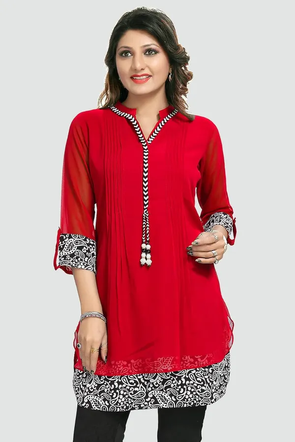 Women's_Short_Tunics_With_Neckline_Embroidery_|_Kurti_Tops_|_Short_Kurti_|_Short_Kurti_For_Women_|_Short_Kurti_For_Girls