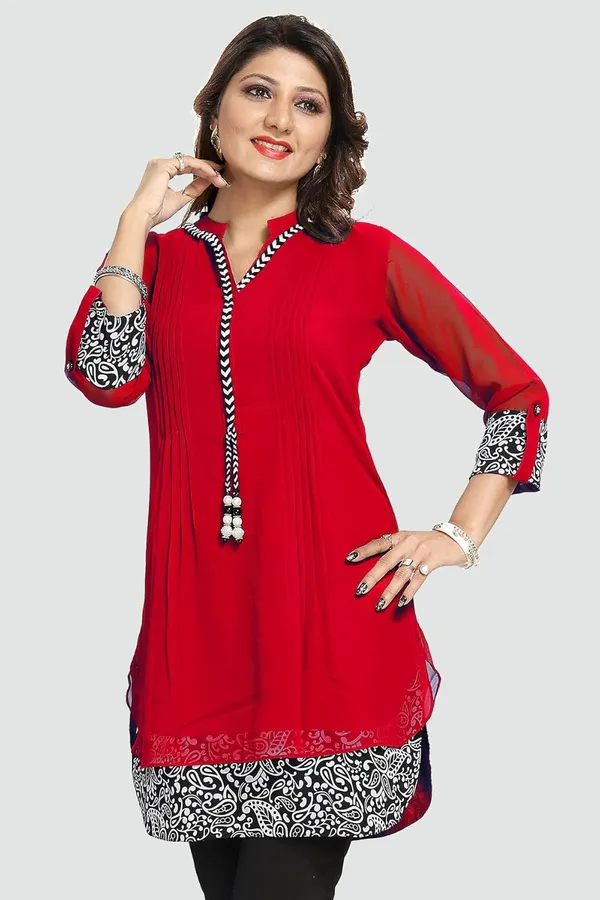 Women's_Short_Tunics_With_Neckline_Embroidery_|_Kurti_Tops_|_Short_Kurti_|_Short_Kurti_For_Women_|_Short_Kurti_For_Girls