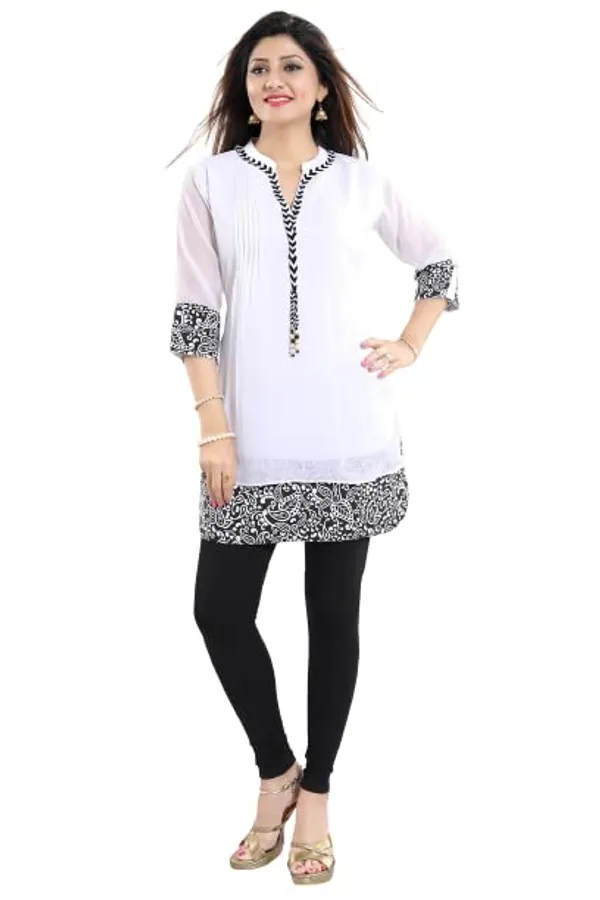 Women's_Short_Tunics_With_Neckline_Embroidery_|_Kurti_Tops_|_Short_Kurti_|_Short_Kurti_For_Women_|_Short_Kurti_For_Girls