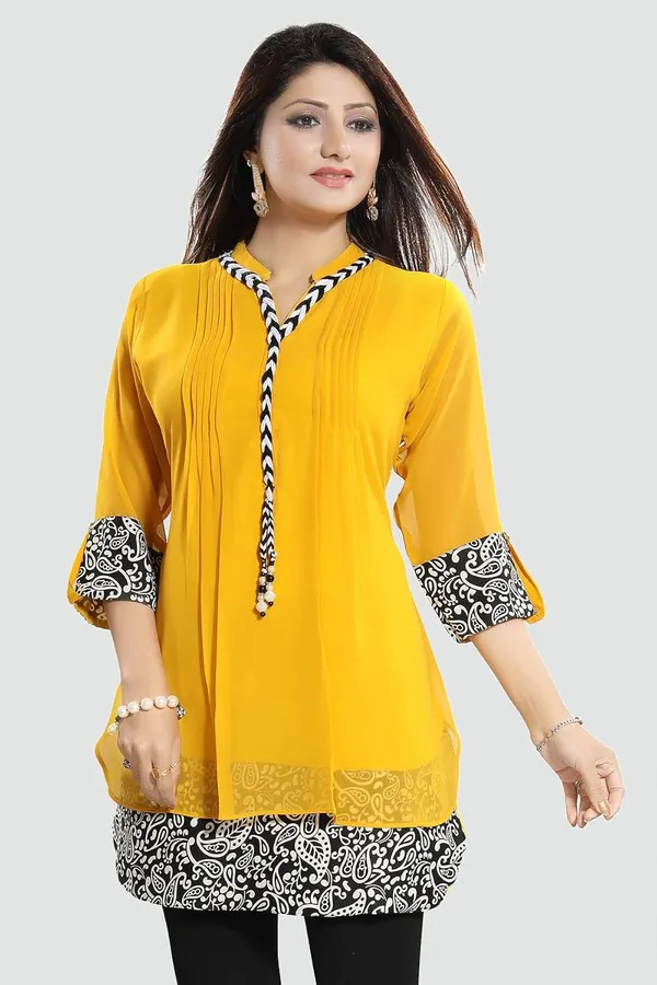 Women's_Short_Tunics_With_Neckline_Embroidery_|_Kurti_Tops_|_Short_Kurti_|_Short_Kurti_For_Women_|_Short_Kurti_For_Girls