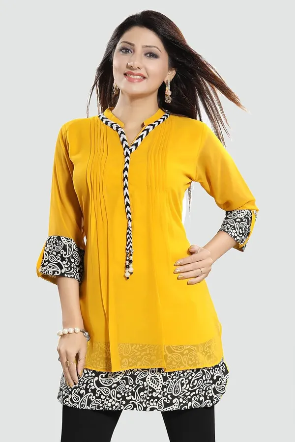 Women's_Short_Tunics_With_Neckline_Embroidery_|_Kurti_Tops_|_Short_Kurti_|_Short_Kurti_For_Women_|_Short_Kurti_For_Girls