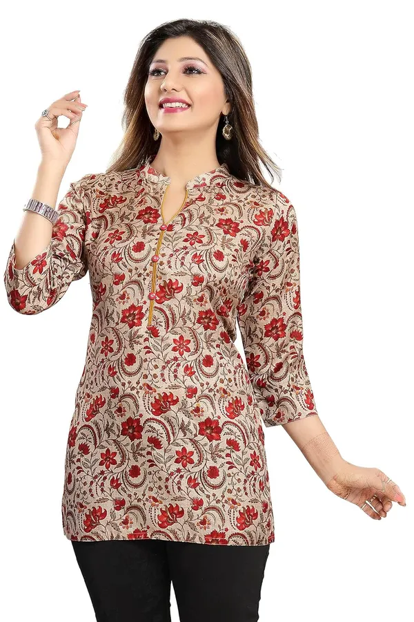 Art_Silk_Print_Perfect_Short_Length_Art_Silk_Kurti_For_Modern_Woman_|_Kurti_Tops_|_Short_Kurti_|_Short_Kurti_For_Women_|_Short_Kurti_For_Girls