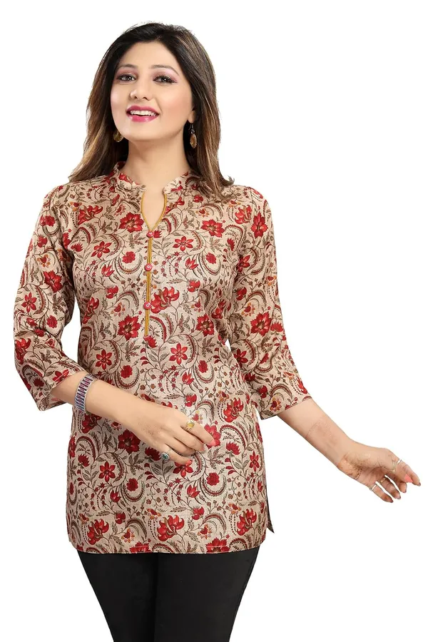 Art_Silk_Print_Perfect_Short_Length_Art_Silk_Kurti_For_Modern_Woman_|_Kurti_Tops_|_Short_Kurti_|_Short_Kurti_For_Women_|_Short_Kurti_For_Girls
