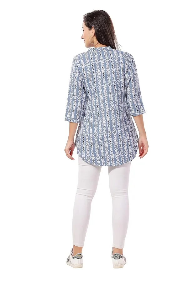 Pink_Poly_Crepe_Short_Tunic_Top_For_Everyday_Wear_|_|_Kurti_Tops_|_Short_Kurti_|_Short_Kurti_For_Women_|_Short_Kurti_For_Girls