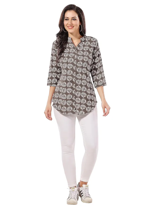 Graceful_Grey_Poly_Crepe_Short_Tunic_Top_For_Everyday_Wear_|_|_Kurti_Tops_|_Short_Kurti_|_Short_Kurti_For_Women_|_Short_Kurti_For_Girls
