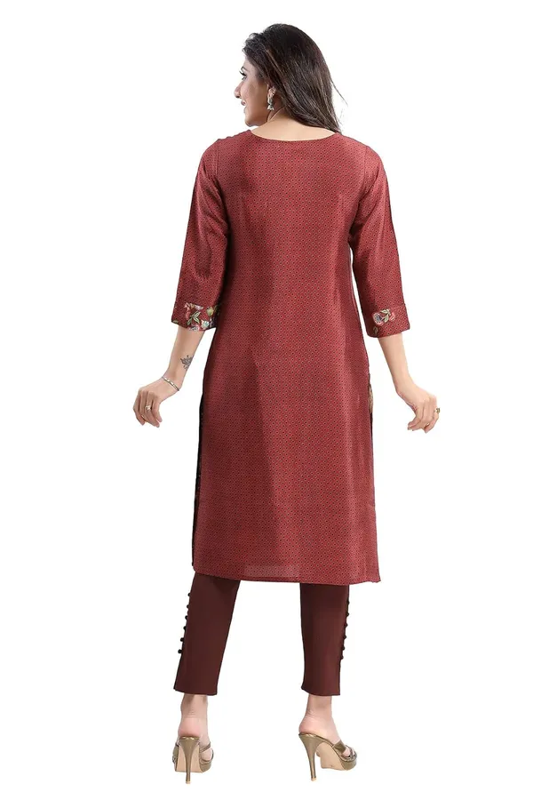 Women's_Beautious_Brown_Faux_Crepe_Printed_Long_Kurti_Tunic_Top_|_Kurti_Tops_|_Short_Kurti_|_Short_Kurti_For_Women_|_Short_Kurti_For_Girls