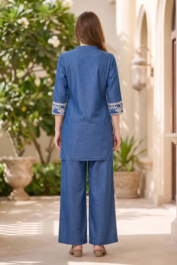 Signature_Indigo_Denim_Two_Piece_Set_with_Elegant_Floral_Thread_Work