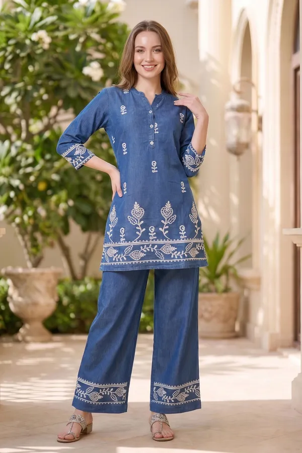 Signature_Indigo_Denim_Two_Piece_Set_with_Elegant_Floral_Thread_Work