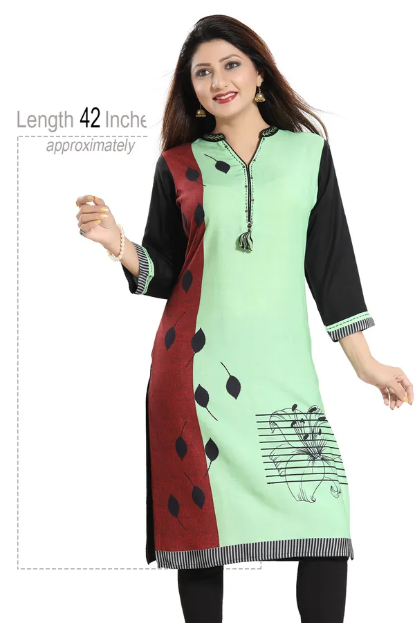 Black_Rayon_Cotton_Long_Kurti_for_Everyday_Wear
