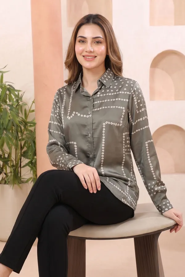 Steel_Blue_Shirt_Style_Top_with_Bandhani_Inspired_Print_and_Peacock_Art_Back