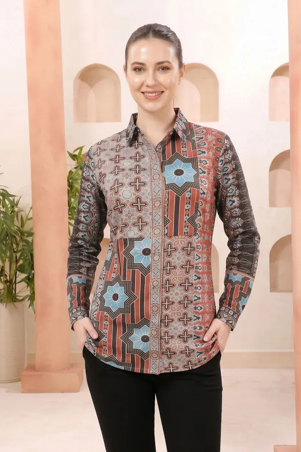Vibrant_Vintage_Modal_Silk_Shirt_Style_Womens_Tunic_with_Abstract_Print