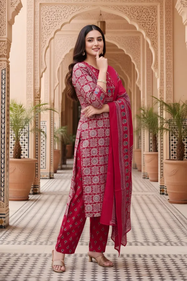 Pink_Jaipuri_Print_Cotton_3_Piece_Suit_Set_with_Dupatta_for_Women