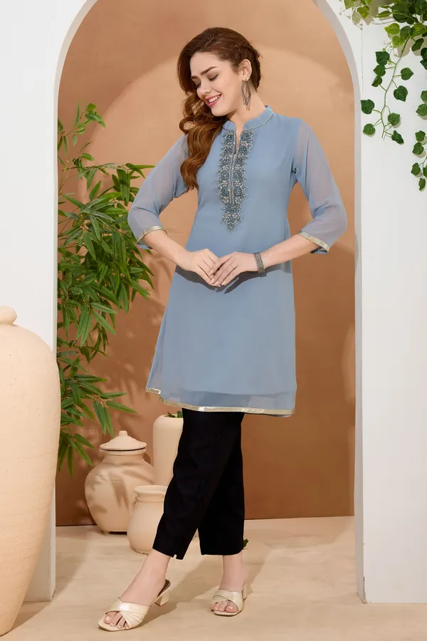 Glow_In_Grey_Georgette_Beaded_Women_Tunic_Dress