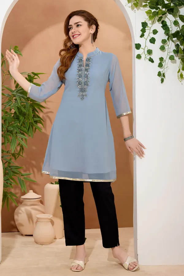 Glow_In_Grey_Georgette_Beaded_Women_Tunic_Dress