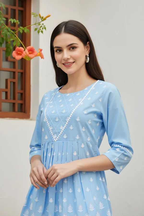 Women_Light_Blue_Chikankari_Embroidered_Peplum_Short_Kurti