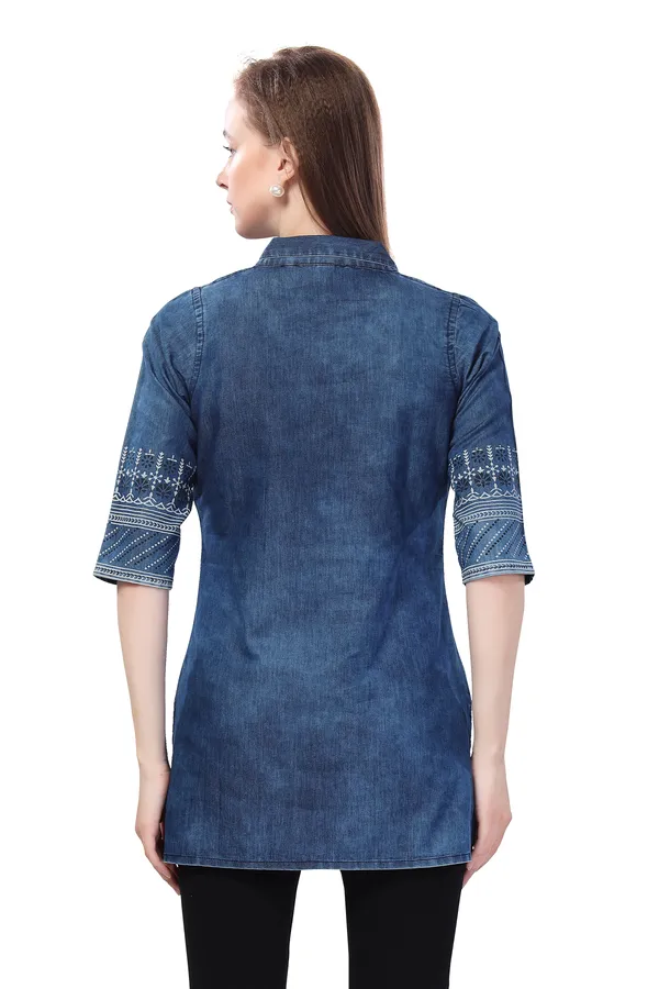 Charm_in_Denim_Cloud_Wash_Print_and_Thread_Work_on_Coat_Collar_Tunic
