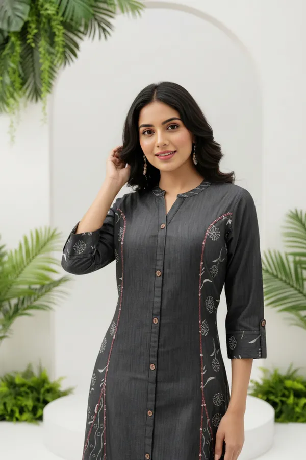Exclusive_Black_Denim_Gray_Wash_A_Line_Indo_Western_Dress