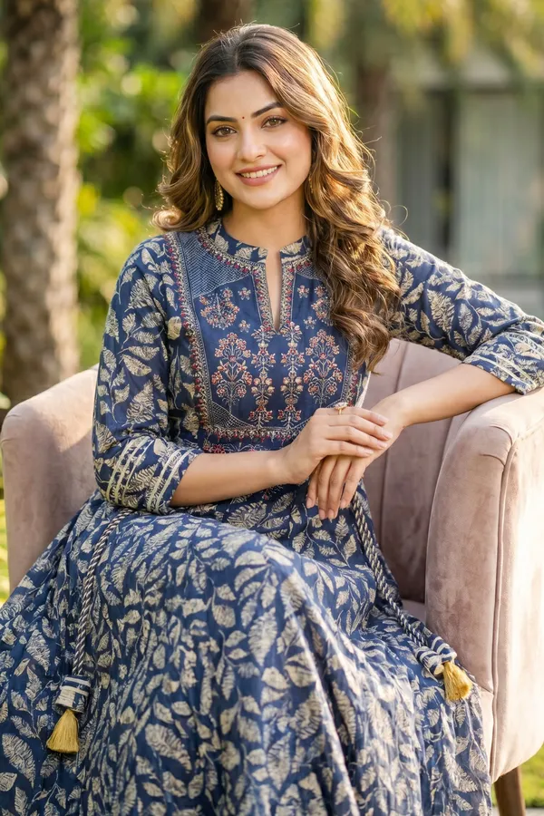 Navy_Blue_Umbrella_Flair_Anarkali_Long_Kurti_with_Embroidery_and_Tussles