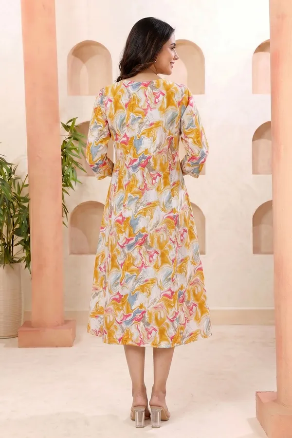 Womens_Yellow_A_Line_Kurti_with_Artistic_Print_and_Side_Pocket